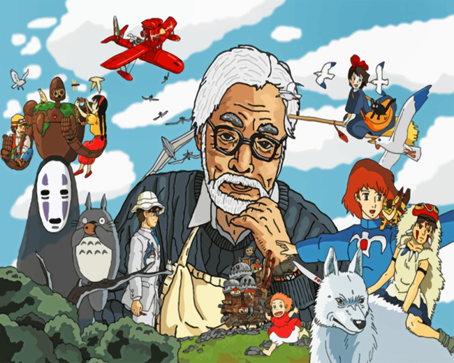 Hayao Miyazaki Studio Ghibli Painting By Numberss.png