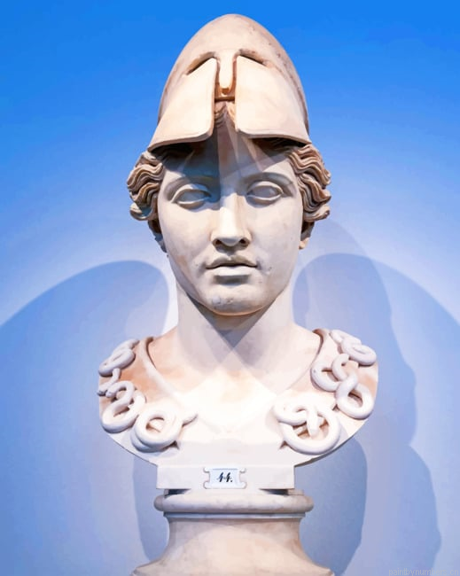 Head Of Athena In The Velletri Sculptures Painting By Numberss.png