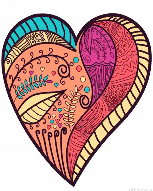 Heart Mandala Art Painting By Numberss.png