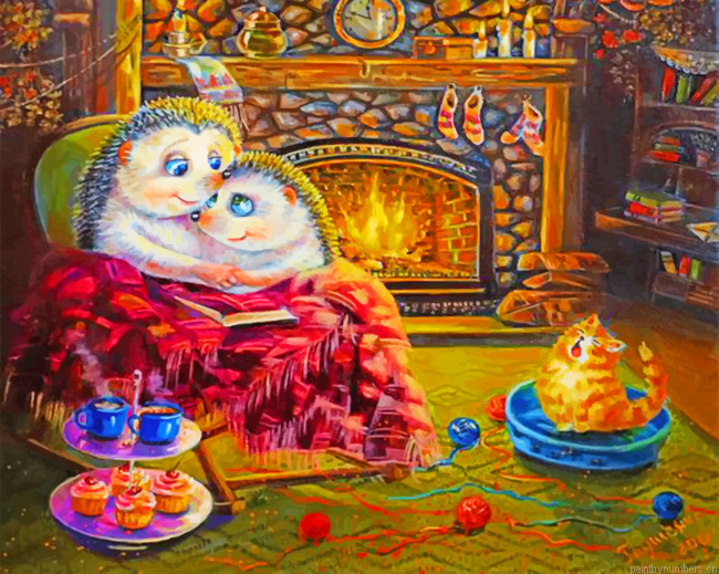 Hedgehog Family Painting By Numberss.png