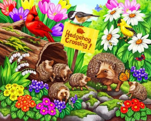Hedgehogs Family Painting By Numbers.png