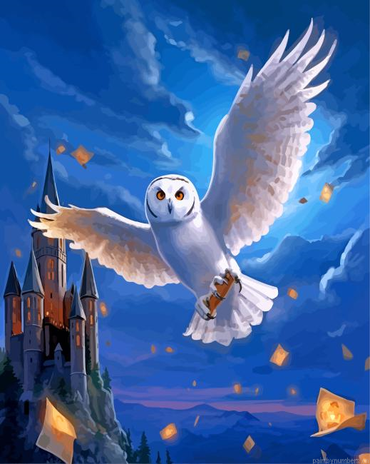 Hedwig Owl Harry Potter Painting By Numberss.png