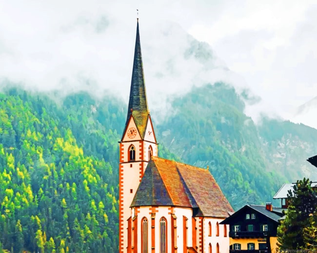 Heiligenblut Church Buildings Painting By Numberss.png