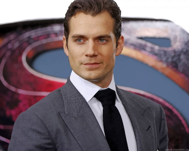 Henry Cavill Superman Actor Painting By Numberss.png