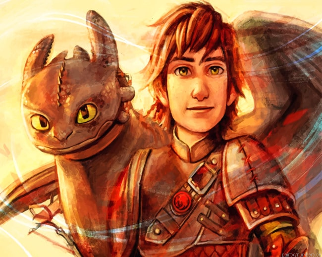 Hiccup And Toothless Painting By Numbers.png