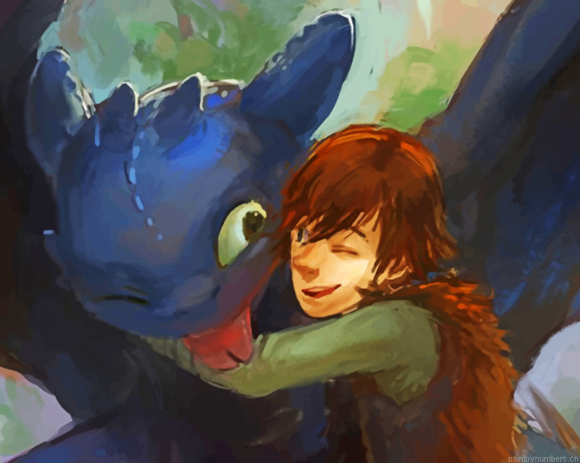 Hiccup How To Train Your Dragon Painting By Numbers.png