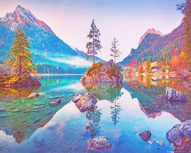 Hintersee Lake Germany Nature Painting By Numberss.png