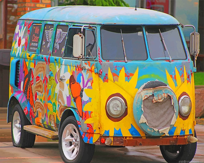 Hippie Van Art Painting By Numbers.png