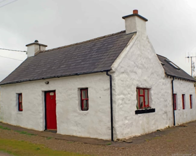 Historical Irish Cottage Buildings Painting By Numberss.png