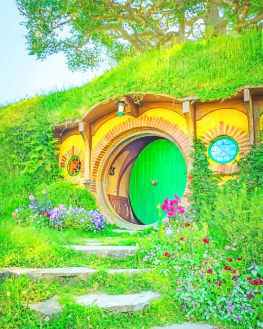 Hobbiton Movie Set Painting By Numberss.png
