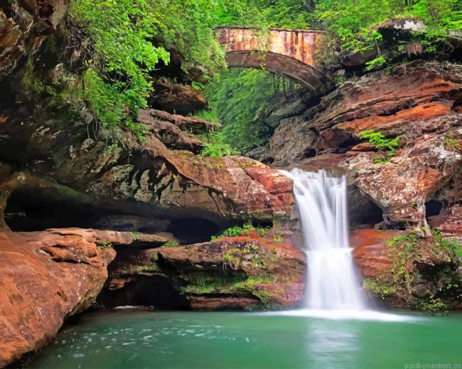 Hocking Hills State Park Ohio Nature Painting By Numbers.png