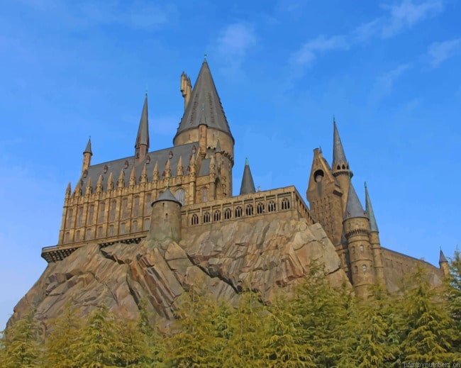 Hogwarts Castle Buildings Painting By Numberss.png