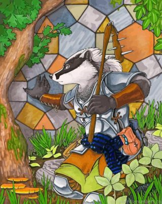 Honey Badger Warrior Painting By Numbers.png