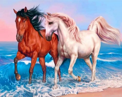 Horses On Beach Painting By Numbers.png