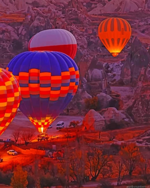Hot Air Balloon Cappadocia Turkey Painting By Numberss.png