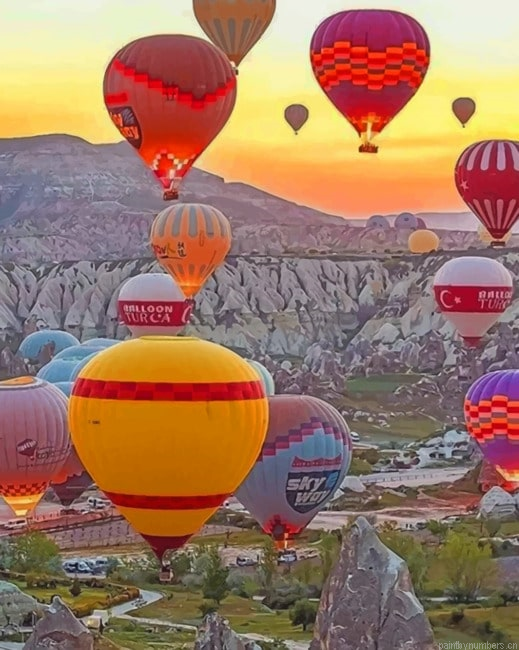 Hot Air Balloon Turkey Painting By Numberss.png