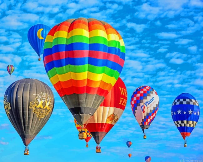 Hot Air Balloons Colorful Painting By Numberss.png