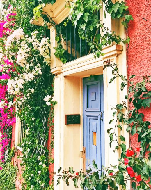 House Garden Roses Painting By Numberss.png