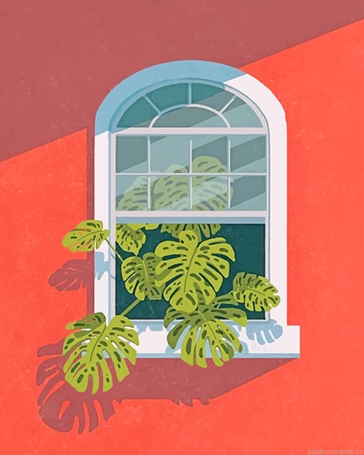 Houseplant Window Painting By Numberss.png