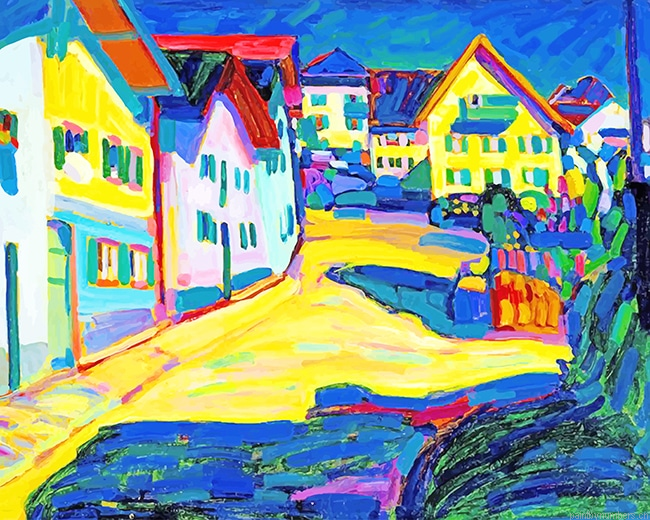 Houses At Murnau Wassily Kandinsky Painting By Numberss.png