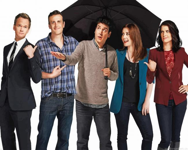How I Met Your Mother Characters Movies Painting By Numberss.png