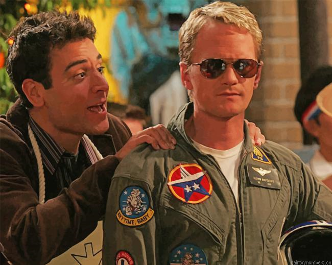 How I Met Your Mother Ted With Barney Painting By Numberss.png