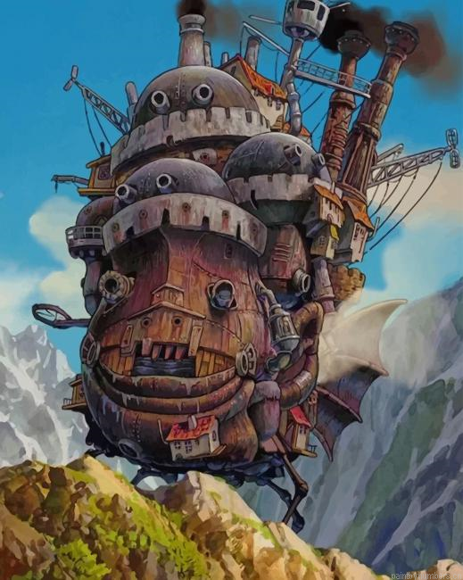 Howls Moving Castle Studio Ghibli Painting By Numbers.png