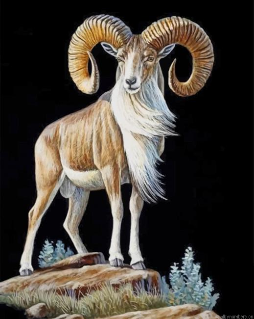 Huge Hornes Sheep Artwork Animals Painting By Numberss.png