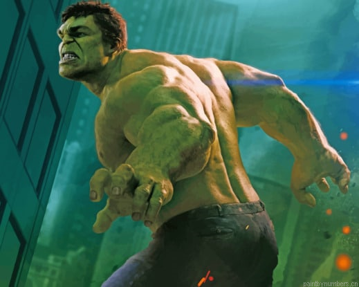 Hulk From The Avengers Movies Painting By Numberss.png