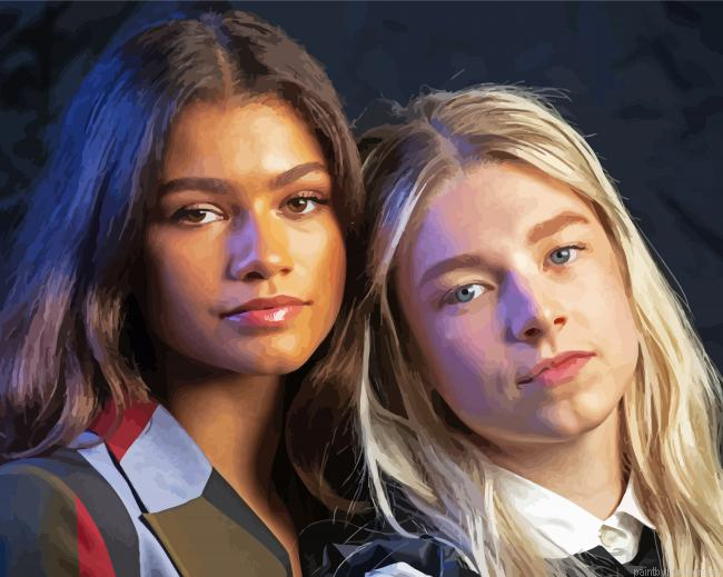 Hunter Schafer And Zendaya Painting By Numberss.png