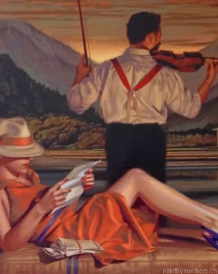 Husband Playing Violin For His Wife Painting By Numberss.png