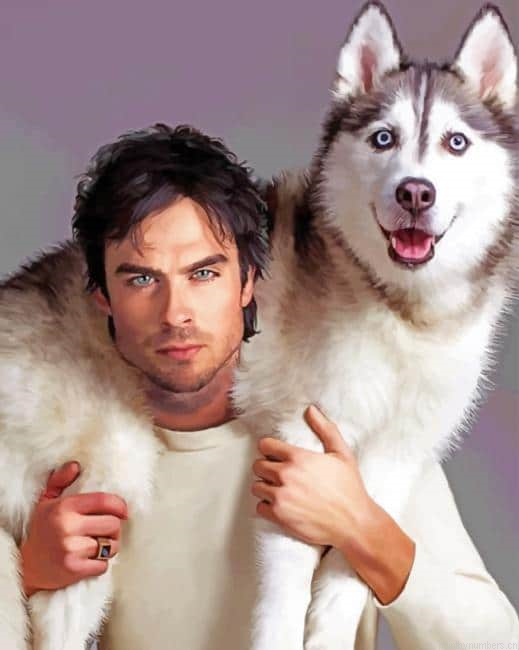 Ian Somerhalder With His Pet Painting By Numberss.png