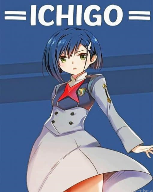 Ichigo Darling In The Franxx Painting By Numberss.png