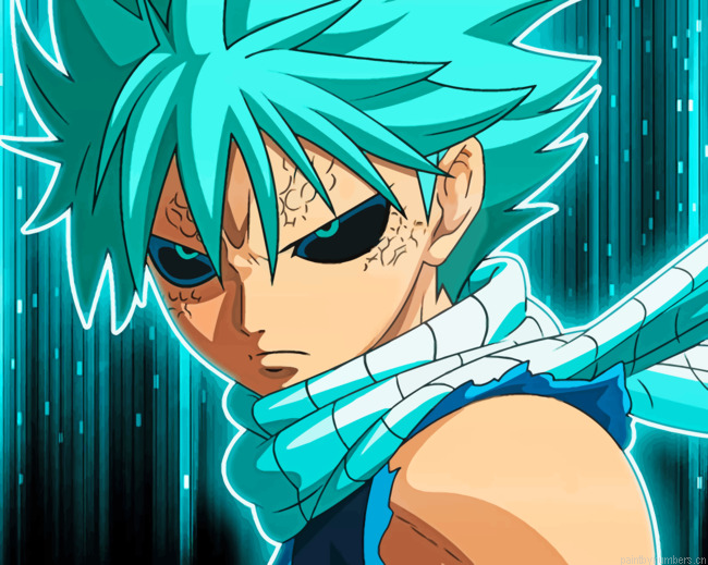 Icy Flame Natsu Fairy Tail Painting By Numbers.png