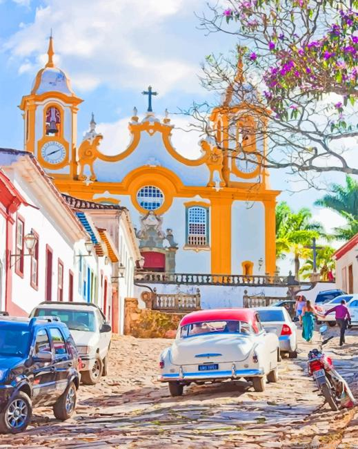Igreja De Santo Antonio Brazil Painting By Numberss.png
