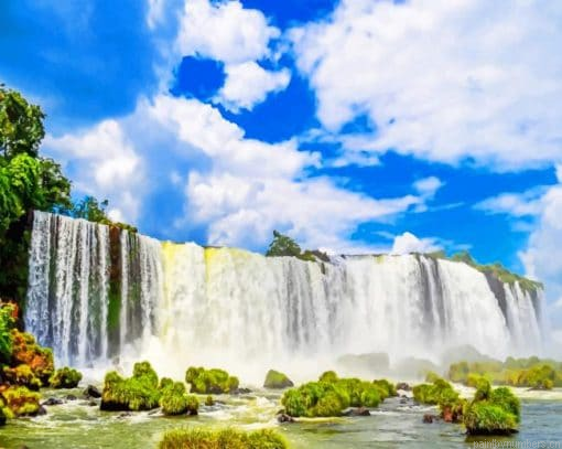 Iguazu Falls In South America Painting By Numberss.png
