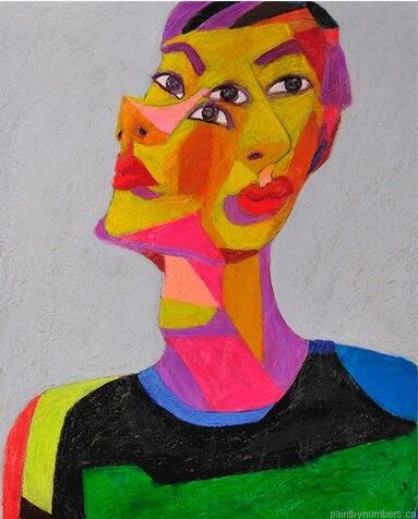 Illusion Woman With Two Faces Arts Painting By Numbers.png