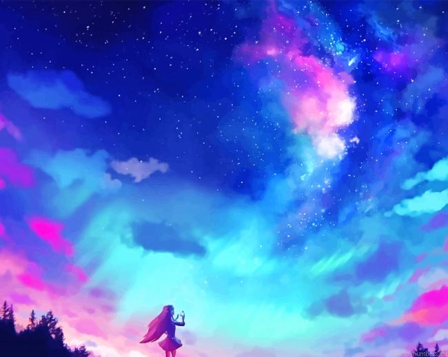 Illustration Anime Colorful Sky Painting By Numberss.png