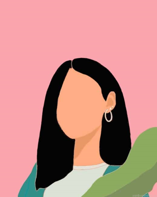Illustration Girl With Short Hair Painting By Numberss.png