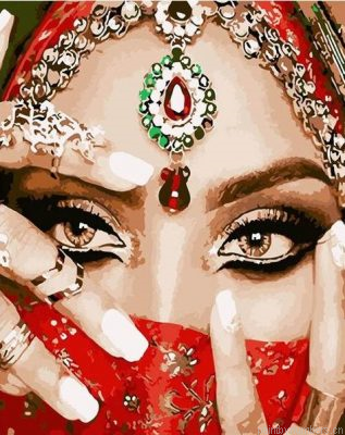 Indian Beauty Painting By Numbers.png