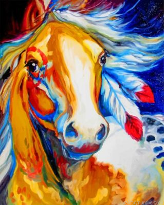 Indian Horse Painting By Numbers.png