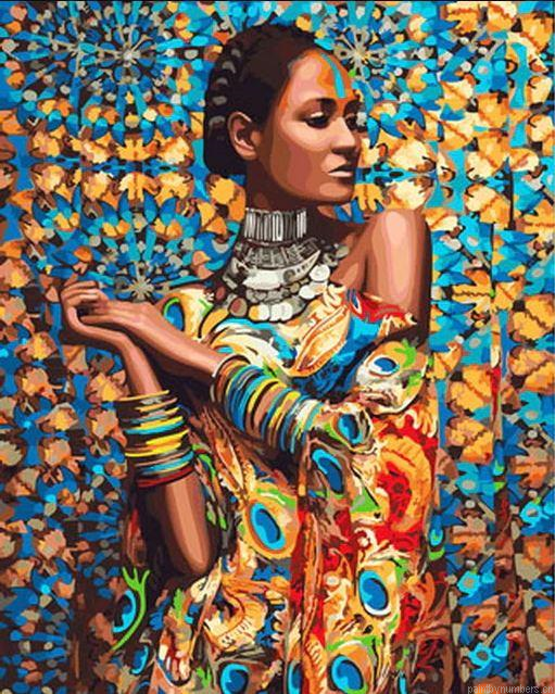 Indian Woman Painting By Numbers.png