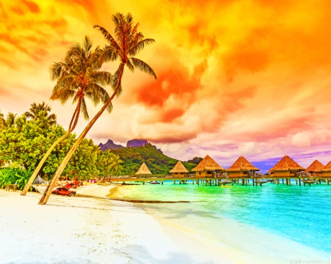 Indonesia Huts Seascapes Painting By Numbers.png