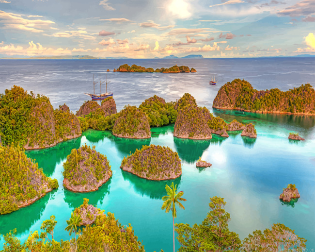 Indonesia Landscape Painting By Numberss.png