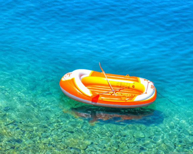 Inflatable Boat Seascapes Painting By Numberss.png
