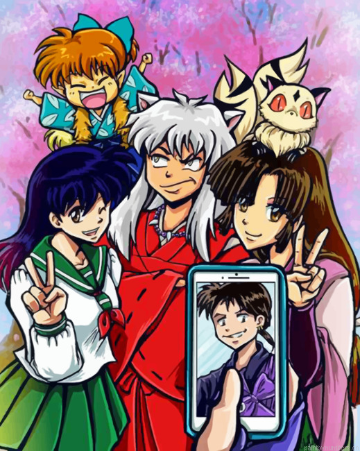 Inuyasha Japanese Manga Anime Painting By Numberss.png