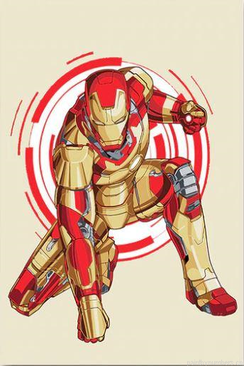 Iron Man Gold Painting By Numbers.png