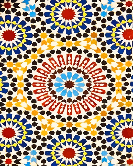 Islamic Geometric Art Painting By Numberss.png