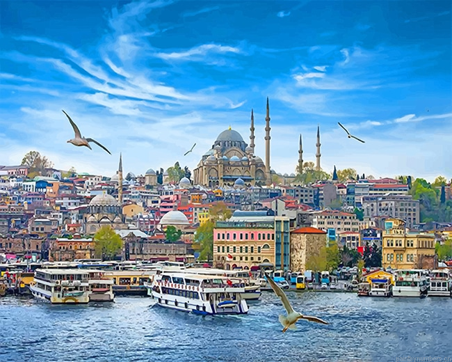 Istanbul City Turkey Painting By Numberss.png