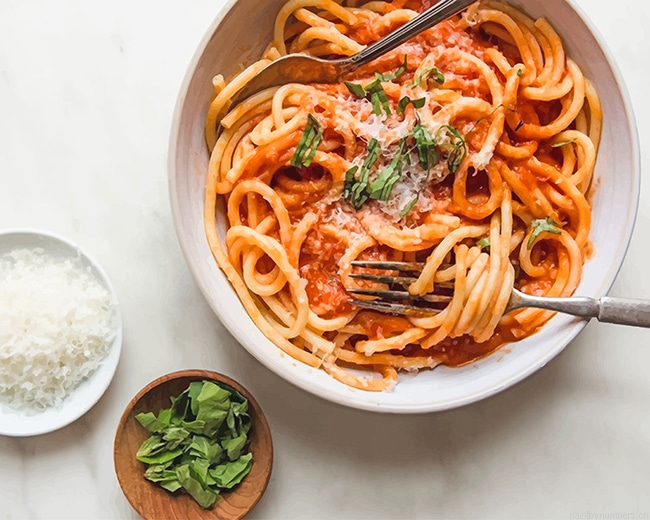 Italian Spaghetti Food Painting By Numbers.png